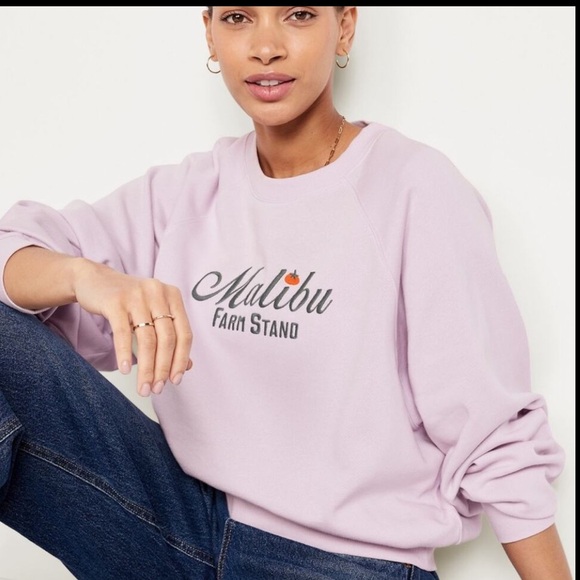 Old Navy Lavender Malibu Farm Stand SoComfy Crew-Neck Graphic Sweatshirt - Picture 4 of 9